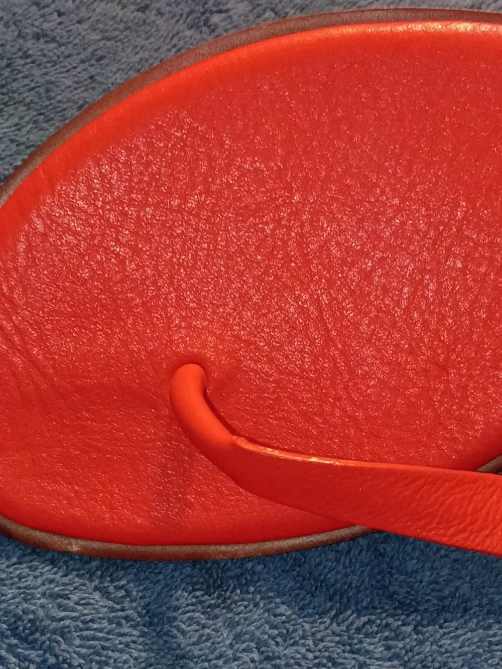 Tory Burch Orange Leather Thong Sandals